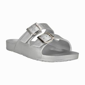 Nine West Splash Flat Slides - Silver - Ireland (CH4893270)